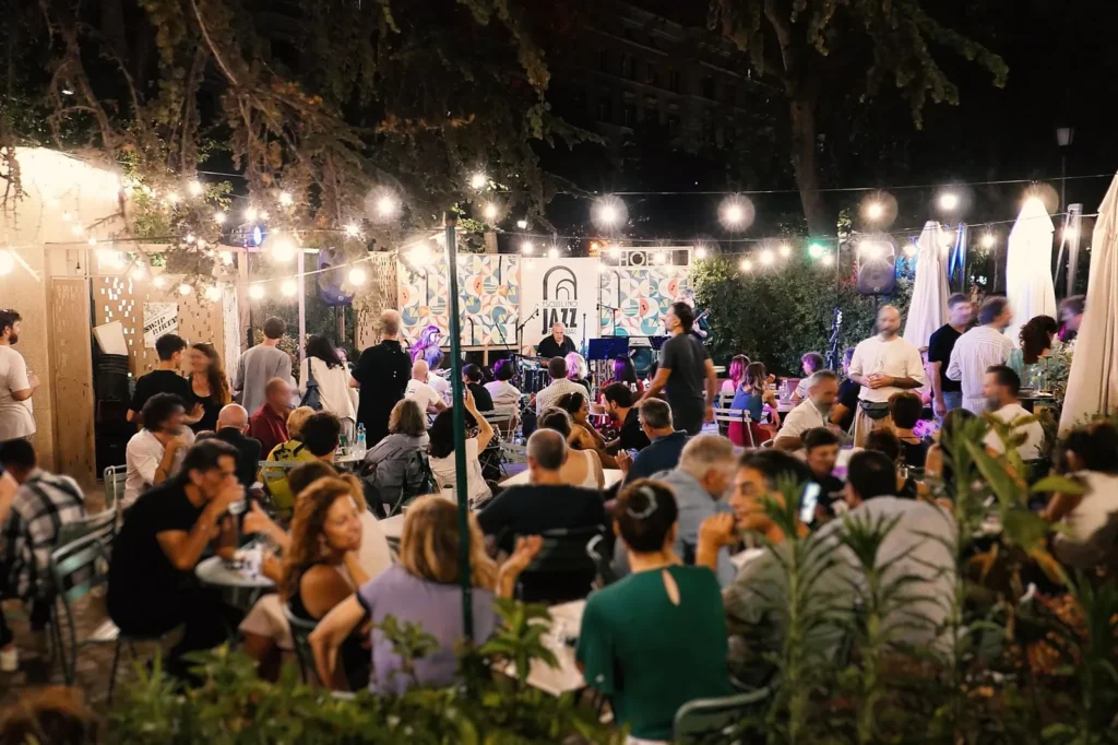 Horti Magici café in the gardens of Piazza Vittorio, Rome