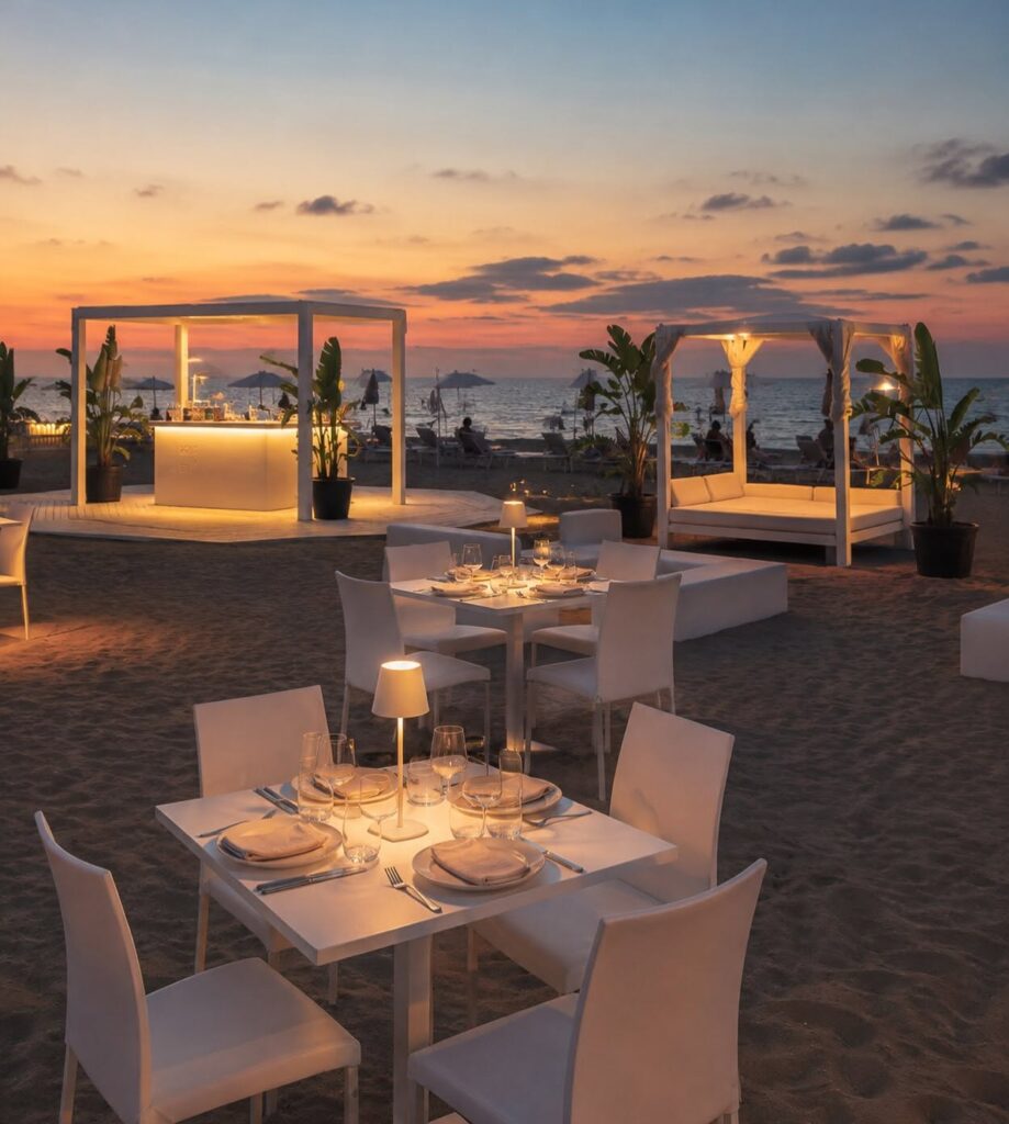 marechiaro ostia dinner on the sand