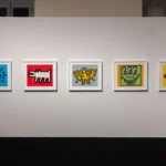 Five prints from Keith Haring’s Icons series, including the Radiant Baby and the Barking Dog, at Palazzo Braschi